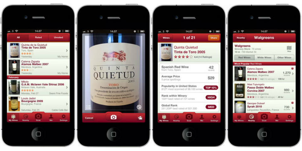 App móviles para los amantes del vino